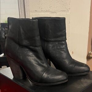 Rag & Bone Classic Newbury Black Leather Ankle Boots